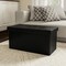 Hastings Home Foldable Storage Bench Ottoman, Tufted Faux Leather Cube Organizer Furniture for Home (Black, Large) 475236LNI - alternate 1